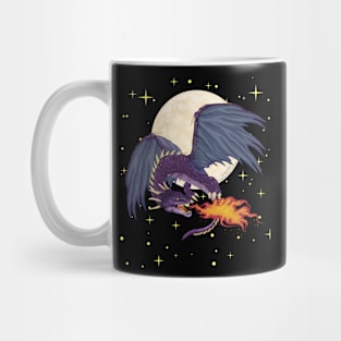 Purple Dragon Full Moon Fantasy Novelty Gift Mug